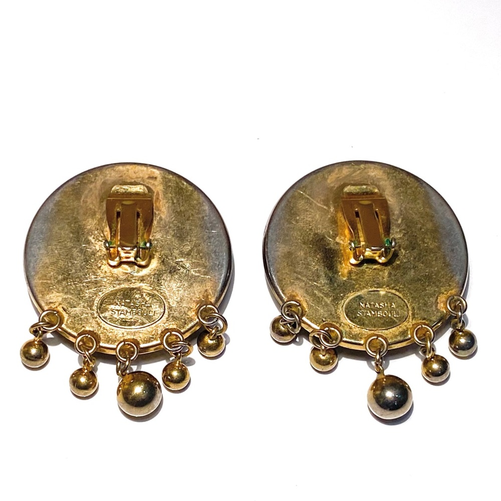 Vintage Natasha Stambouli Large Earrings - Picture 14 of 15